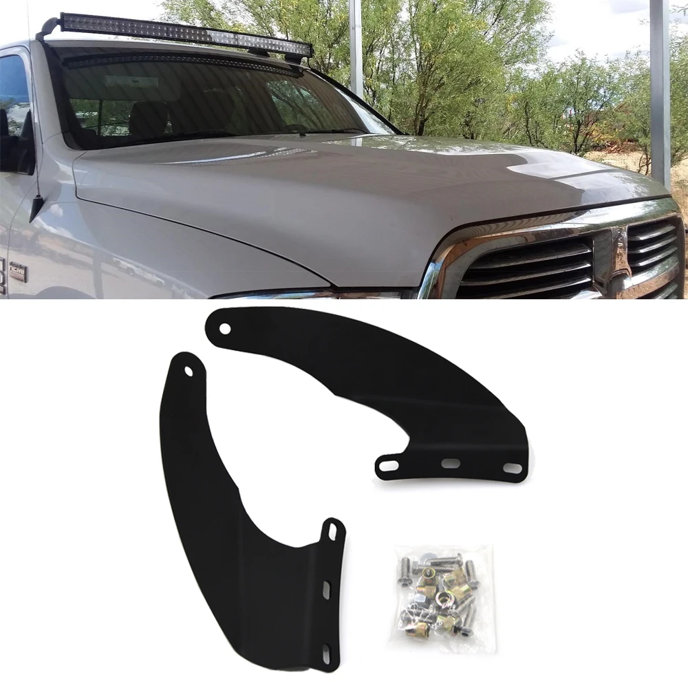 52 inches Curved LED Light Bar Upper Roof Windshield Mounting Brackets Fit Dodge Ram1500 2002-2008 and 2500 3500 2003-2009
52 inches Curved LED Light Bar Upper Roof Windshield Mounting Brackets Fit Dodge Ram1500 2002-2008 and 2500 3500 2003-2009