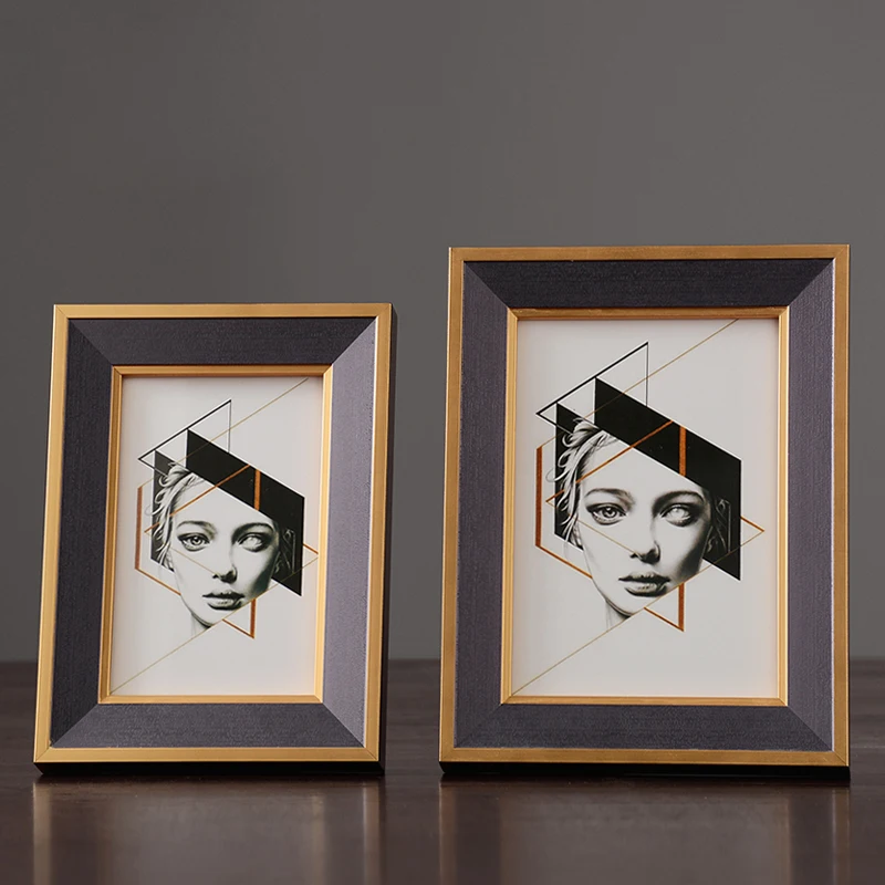 Europe Creative Gray gold picture frame solid wood Metal Multiple sizes table top photo frame wedding Home decoration
Europe Creative Gray gold picture frame solid wood Metal Multiple sizes table top photo frame wedding Home decoration