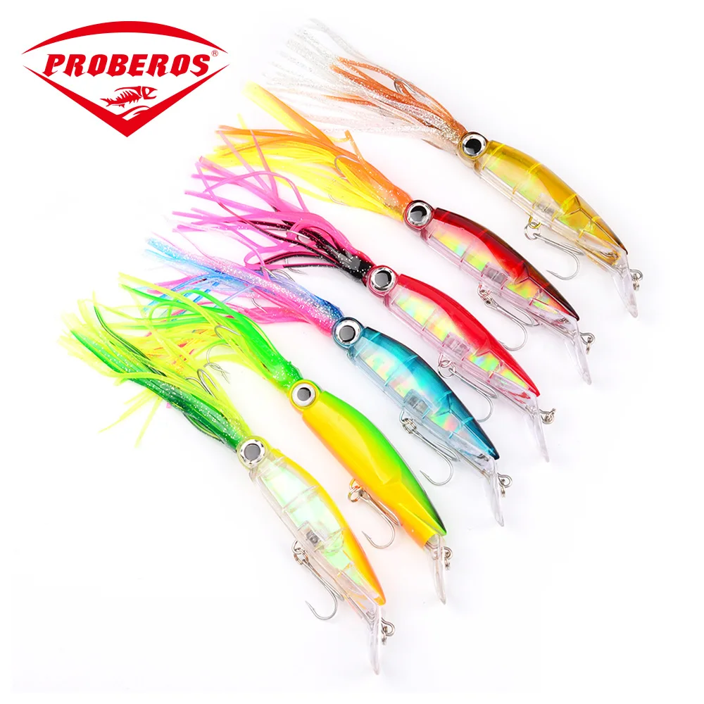 6 Pcs/Lot Luya bait plastic bait belt to be squid hard bait 14cm / 40g horse mouth bait plastic fake bait fishing lure 1/0# hook
6 Pcs/Lot Luya bait plastic bait belt to be squid hard bait 14cm / 40g horse mouth bait plastic fake bait fishing lure 1/0# hook