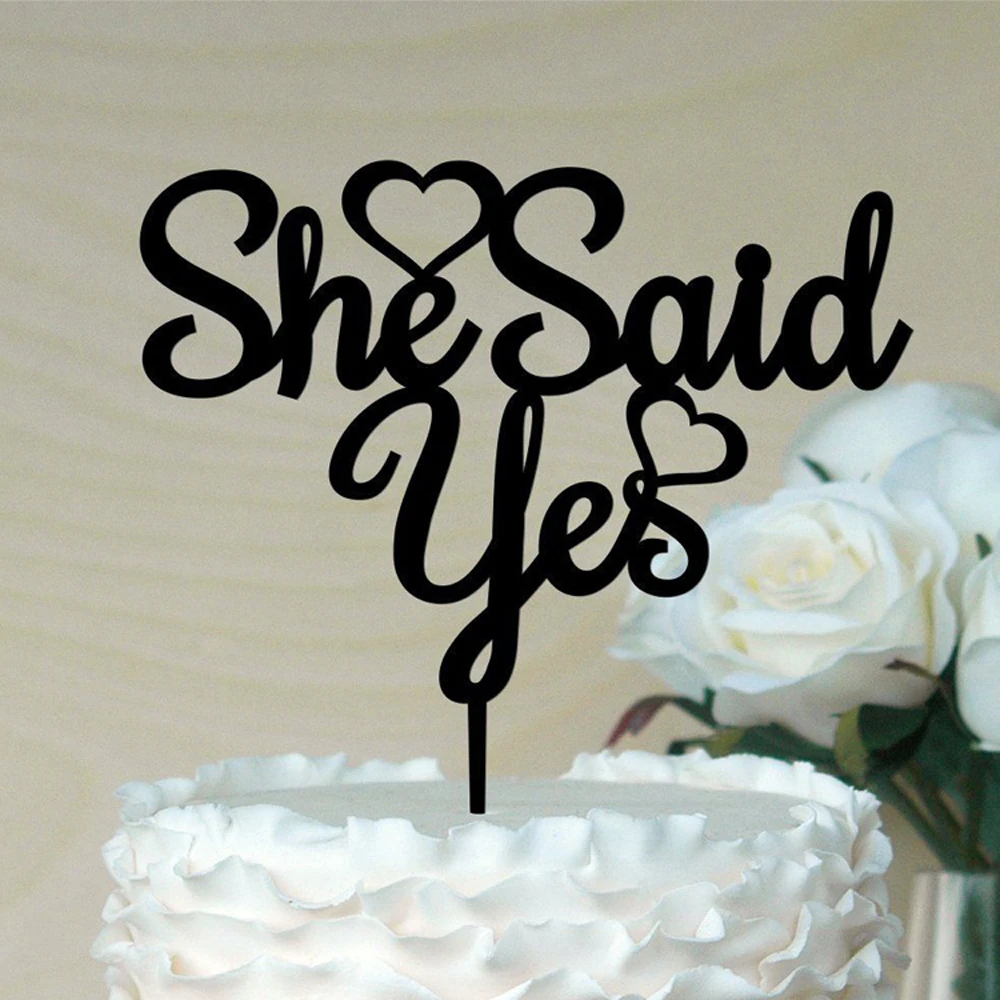 Топпер для торта She Said Yes, принадлежности для свадебного декора, топпер для торта, акриловое обручальное кольцо для свадебного торта
Топпер для торта She Said Yes, принадлежности для свадебного декора, топпер для торта, акриловое обручальное кольцо для свадебного торта