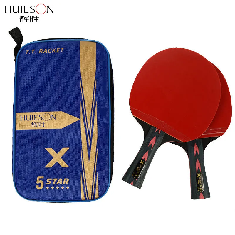 Huieson 2Pcs Upgraded 5 Star Carbon Table Tennis Racket Set with Table Tennis Bag Lightweight Powerful Ping Pong Paddle Bat
Huieson 2Pcs Upgraded 5 Star Carbon Table Tennis Racket Set with Table Tennis Bag Lightweight Powerful Ping Pong Paddle Bat