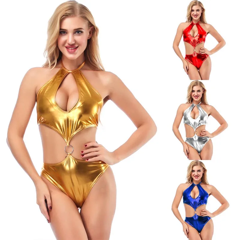 Sexy Women Shiny Metallic Leotard Bodysuit Cut Out Bust Strappy Thong Teddy Night Clubwear Pole Dance Wear Swimwear Costume
Sexy Women Shiny Metallic Leotard Bodysuit Cut Out Bust Strappy Thong Teddy Night Clubwear Pole Dance Wear Swimwear Costume