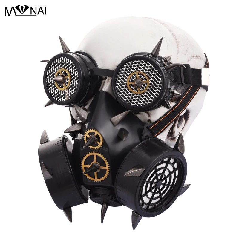Steampunk Retro Black Plastic & Metal Rivet Steampunk Mask Goggles Cosplay Army Game Gothic Gas Mask Halloween Props Accessories
Steampunk Retro Black Plastic & Metal Rivet Steampunk Mask Goggles Cosplay Army Game Gothic Gas Mask Halloween Props Accessories