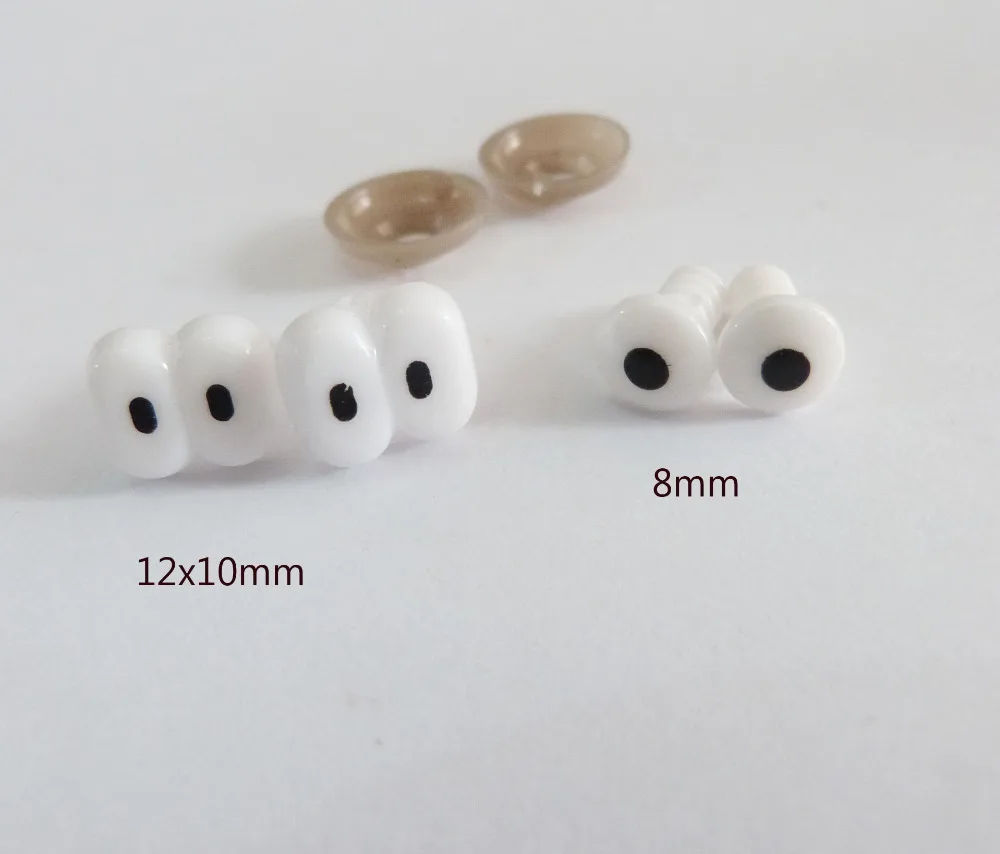white plastic comical safety toy eyes with soft washer for diy plush doll puppet accessories
white plastic comical safety toy eyes with soft washer for diy plush doll puppet accessories