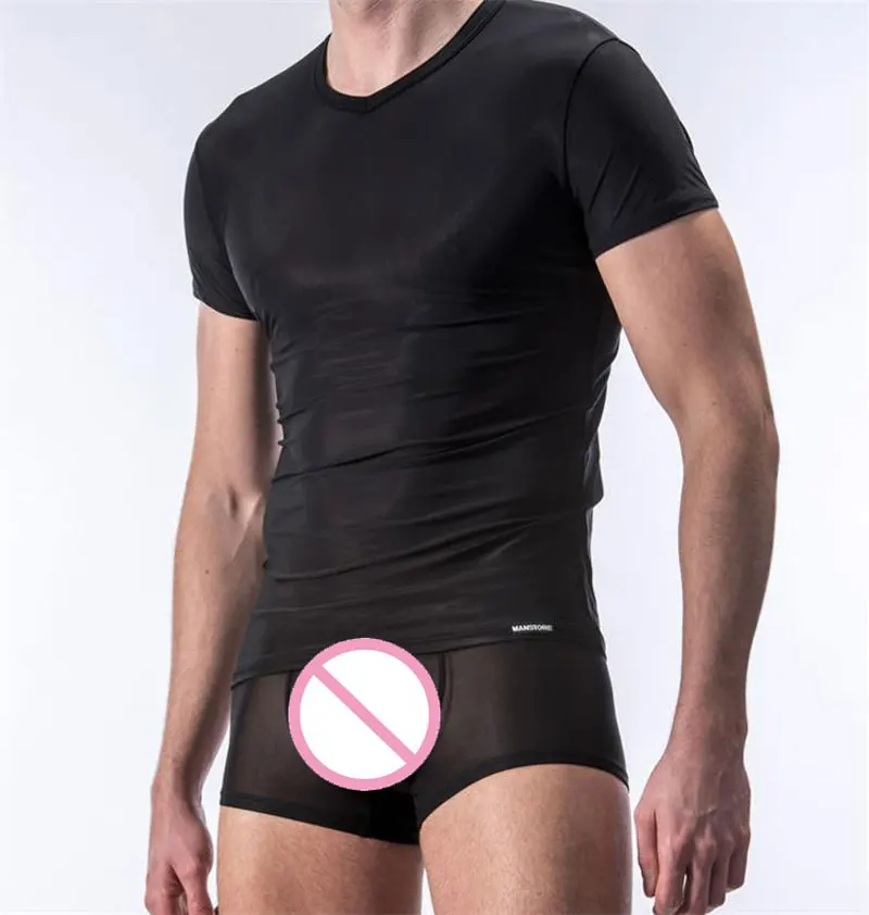 Новые Сексуальные мужские тонкие прозрачные шелковые футболки, светильник, стандартная Мужская футболка классная Пижама, летняя одежда FX1018
Новые Сексуальные мужские тонкие прозрачные шелковые футболки, светильник, стандартная Мужская футболка классная Пижама, летняя одежда FX1018