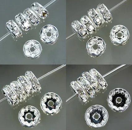 6 mm 8 mm 10 mm 12 mm ,each size 100 Pieces, White Crystal Rhinestone Rondelle Spacer, Silver Plated v233 DIY beads Jewelry.
6 mm 8 mm 10 mm 12 mm ,each size 100 Pieces, White Crystal Rhinestone Rondelle Spacer, Silver Plated v233 DIY beads Jewelry.