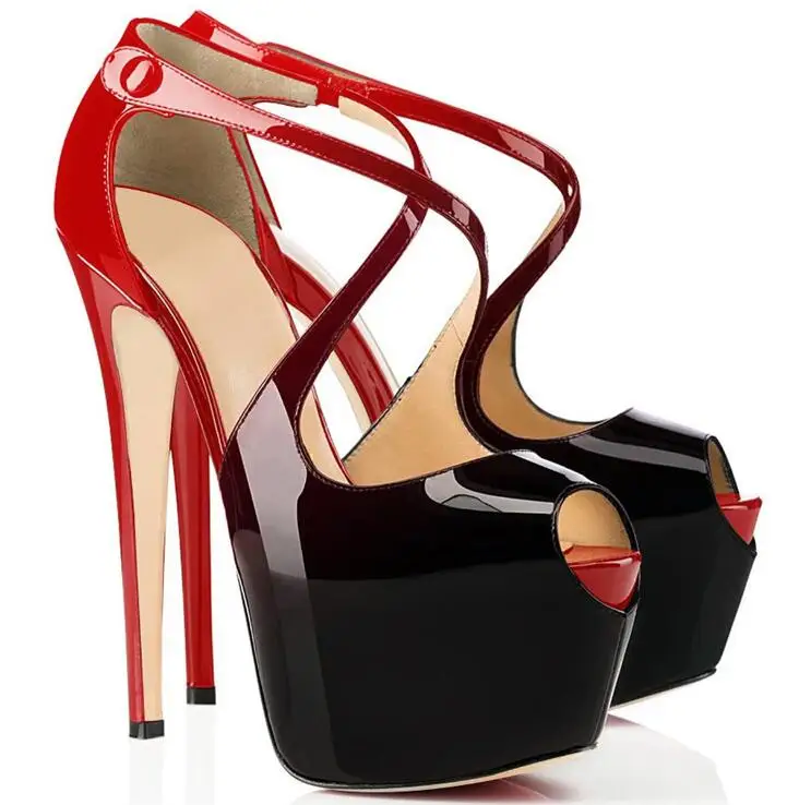 Classical Patent Leather Platform High Heels Women Shoes Sexy Patchwork Ankle Buckle Peep Toe Office Pumps Gladiator Dress Shoes
Classical Patent Leather Platform High Heels Women Shoes Sexy Patchwork Ankle Buckle Peep Toe Office Pumps Gladiator Dress Shoes