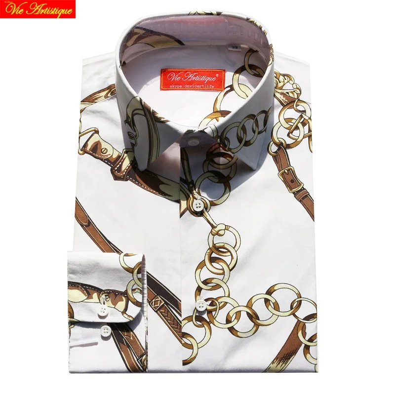 custom tailor made Men's bespoke shirts business formal wedding ware bespoke blouse cotton floral white printed golden chain
custom tailor made Men's bespoke shirts business formal wedding ware bespoke blouse cotton floral white printed golden chain