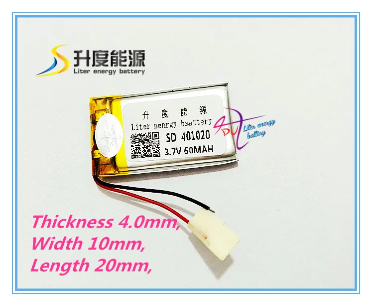 best battery brand Wholesale 401020 3.7V 60mah Lithium polymer Battery For MP3 MP4 MP5 GPS Bluetooth Earphone
best battery brand Wholesale 401020 3.7V 60mah Lithium polymer Battery For MP3 MP4 MP5 GPS Bluetooth Earphone