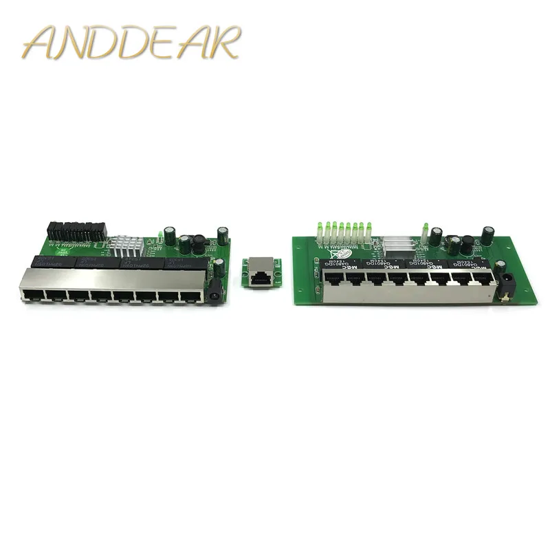 8-port Gigabit switch module is widely used in LED line 8 port 10/100/1000 m contact port mini switch module PCBA Motherboard
8-port Gigabit switch module is widely used in LED line 8 port 10/100/1000 m contact port mini switch module PCBA Motherboard