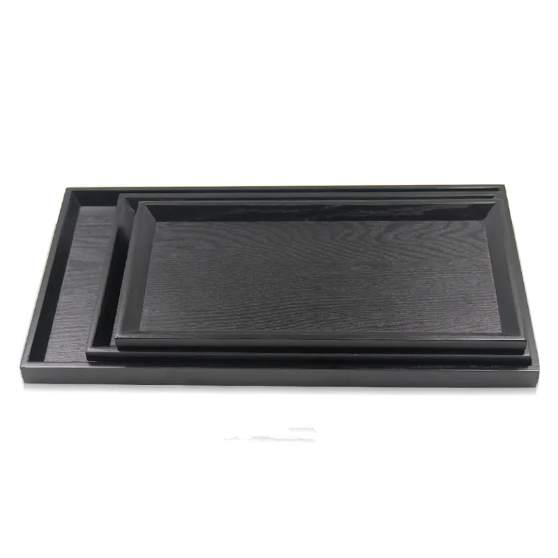 Japan Style Solid Wooden Tray Black Rectangle Plate for Home/Hotel Serving Tray Storage Tray Wood Tableware Customized
Japan Style Solid Wooden Tray Black Rectangle Plate for Home/Hotel Serving Tray Storage Tray Wood Tableware Customized
