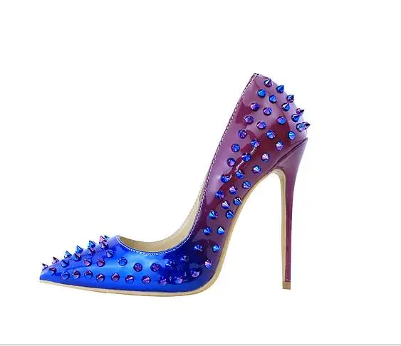Top Quality LTTL Women Mixed Color Spike Pump Genuine leather Gradient Rivets High Heels Sexy Pointed Toe Women Wedding Shoes
Top Quality LTTL Women Mixed Color Spike Pump Genuine leather Gradient Rivets High Heels Sexy Pointed Toe Women Wedding Shoes