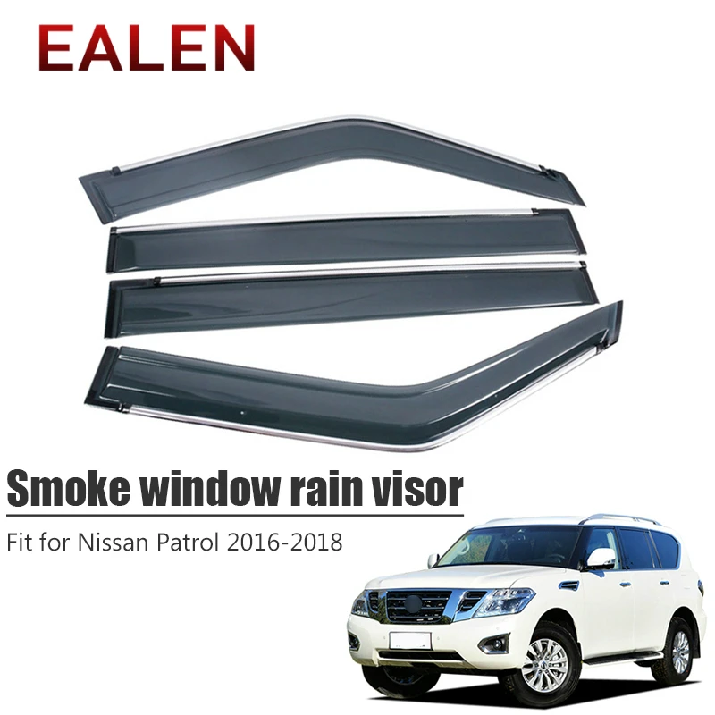 EALEN For Nissan Patrol 2016 2017 2018 Styling ABS Vent Sun Deflectors Guard Car Accessories 4Pcs/1Set Smoke Window Rain Visor
EALEN For Nissan Patrol 2016 2017 2018 Styling ABS Vent Sun Deflectors Guard Car Accessories 4Pcs/1Set Smoke Window Rain Visor