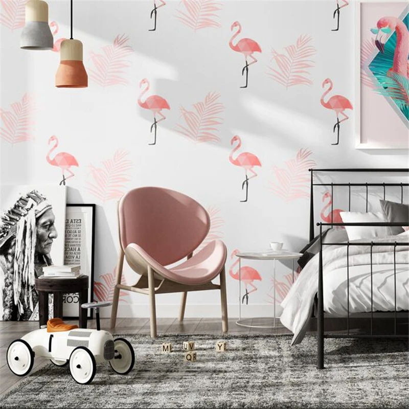 beibehang Nordic style flamingo wallpaper ins net red live personality creative women's clothing store girl background wallpaper
beibehang Nordic style flamingo wallpaper ins net red live personality creative women's clothing store girl background wallpaper