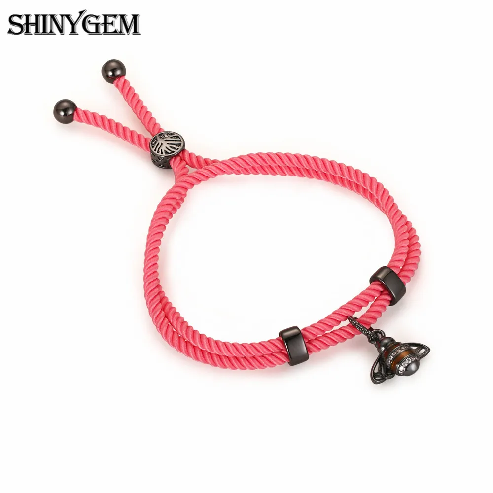 ShinyGem Bee Pendant Charm Bracelets Double Layer Adjustable Bracelets & Bangles Pink Rope Chain Wrap Bracelet Girl Jewelry Gift
ShinyGem Bee Pendant Charm Bracelets Double Layer Adjustable Bracelets & Bangles Pink Rope Chain Wrap Bracelet Girl Jewelry Gift