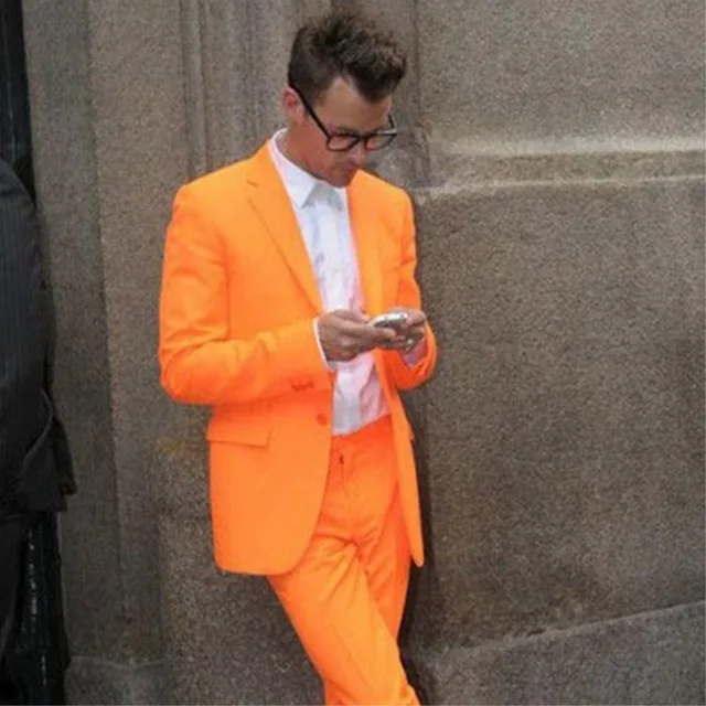 Men Suit Fashion Bright Orange Color Slim Fit Men Suits One Button Casual Workoffice Blazer Party Party Tuxedos Jacket Pants
Men Suit Fashion Bright Orange Color Slim Fit Men Suits One Button Casual Workoffice Blazer Party Party Tuxedos Jacket Pants