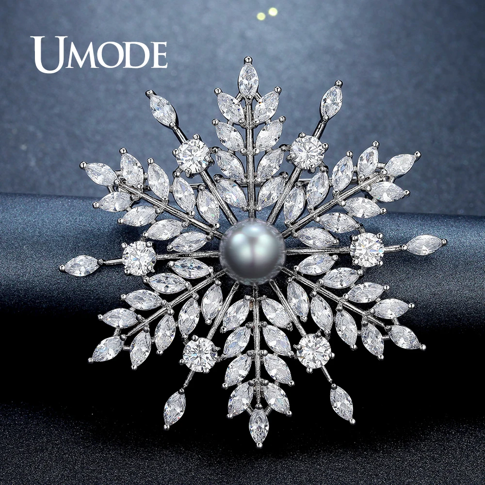 UMODE New Pearl Brooch Jewelry for Women Large Rhinestone Crystal Flower Brooches and Pin Wedding Smowflake Collar Brooch UX0007
UMODE New Pearl Brooch Jewelry for Women Large Rhinestone Crystal Flower Brooches and Pin Wedding Smowflake Collar Brooch UX0007