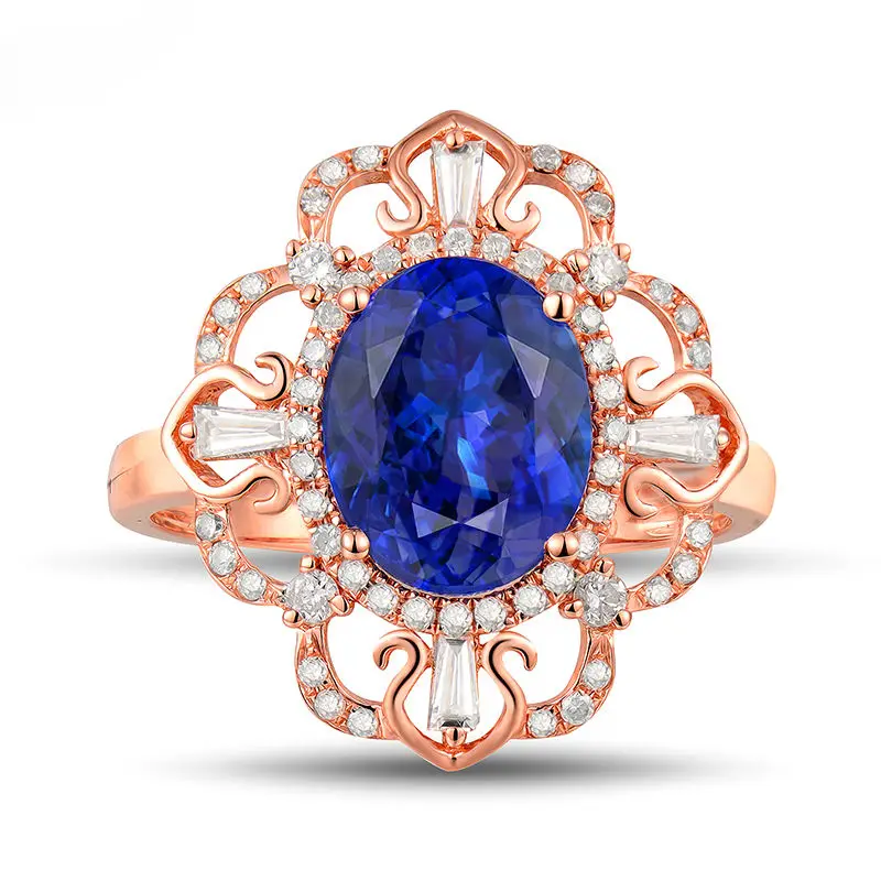 LANMI Classical Oval 7x9mm Tanzanite Natural Diamond Pure 18K Rose Gold Victorian Engagement Rings for Women Loving Jewelry Gift
LANMI Classical Oval 7x9mm Tanzanite Natural Diamond Pure 18K Rose Gold Victorian Engagement Rings for Women Loving Jewelry Gift
