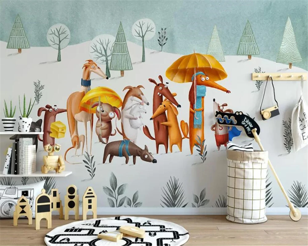 beibehang Custom wallpaper 3d photo mural modern minimalist cartoon puppy personality children's room TV background wall paper
beibehang Custom wallpaper 3d photo mural modern minimalist cartoon puppy personality children's room TV background wall paper