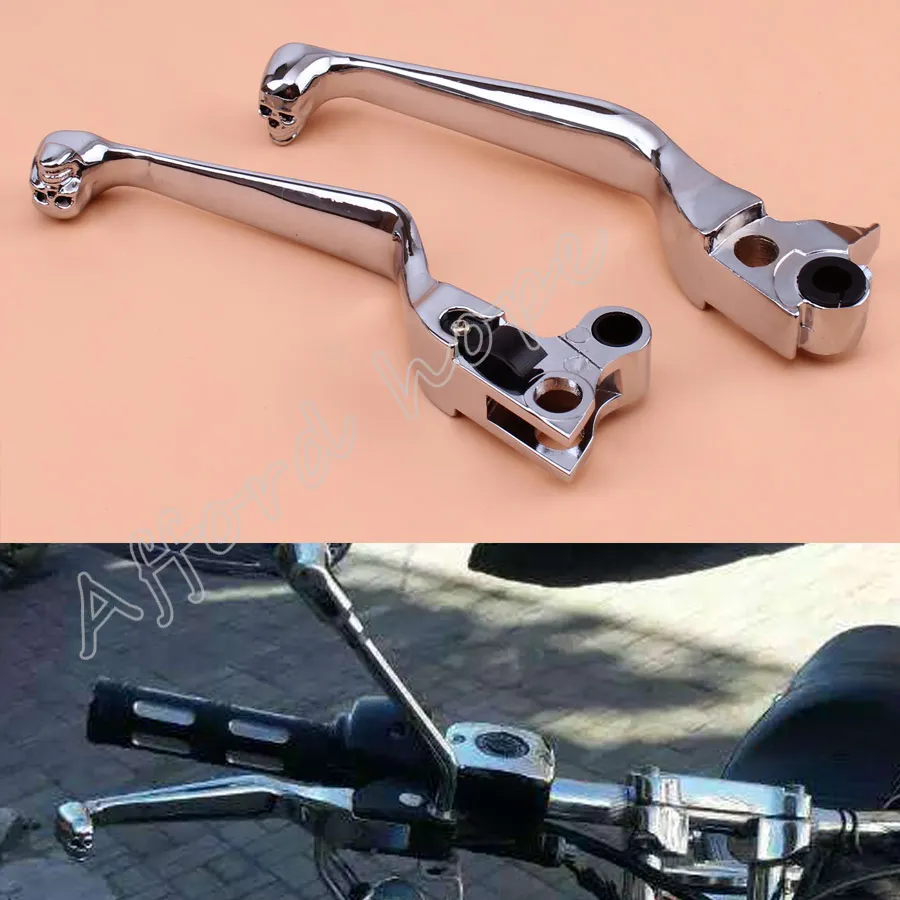 Aluminum Skull Brake Clutch Handlebar Lever Chrome Brake Lever For Harley Davidson Softail XL Sportster 883 AND 1200 FXDWG Dyna 
Aluminum Skull Brake Clutch Handlebar Lever Chrome Brake Lever For Harley Davidson Softail XL Sportster 883 AND 1200 FXDWG Dyna