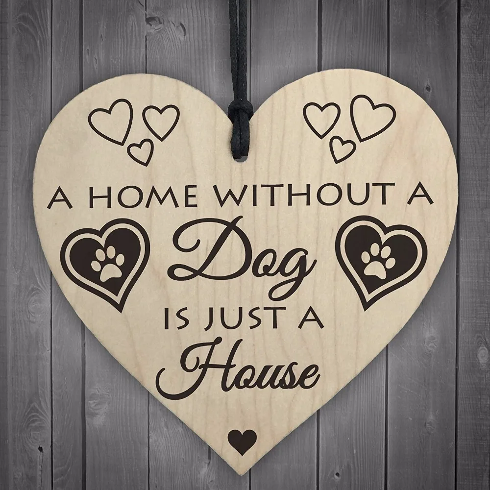 Home Without A Dog Is Just A House Wooden Hanging Heart Shaped Plaque Gift Sign Christmas Home DIY Decorations
Home Without A Dog Is Just A House Wooden Hanging Heart Shaped Plaque Gift Sign Christmas Home DIY Decorations