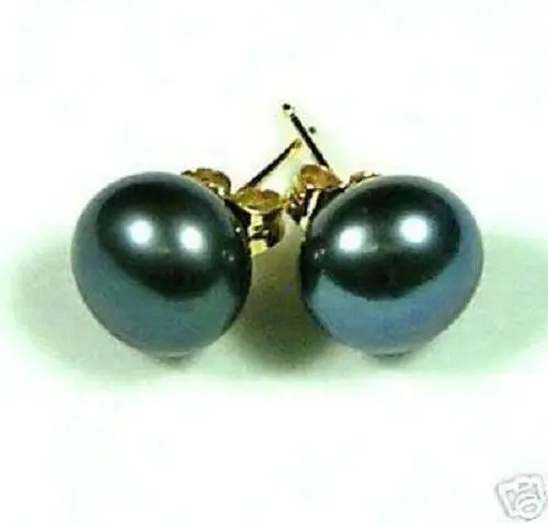 free shipping 10-11mm Natural south sea black STUD pearl earrings 14k/20 GOLD
free shipping 10-11mm Natural south sea black STUD pearl earrings 14k/20 GOLD