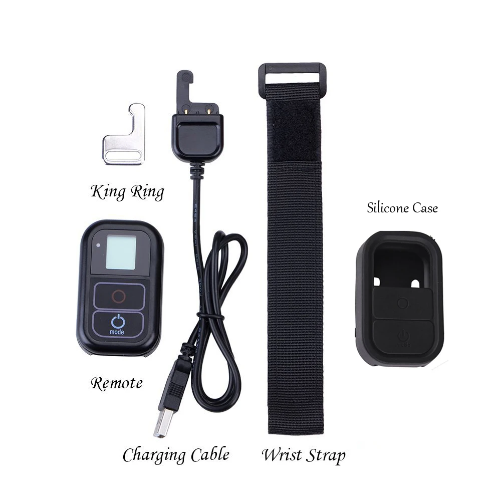For GoPro Waterproof WIFI remote control +Silicone sleeve+remote wristband + charger cable For GoPro Hero 4 5 6 8 3+ 3 4/7 Sessi
For GoPro Waterproof WIFI remote control +Silicone sleeve+remote wristband + charger cable For GoPro Hero 4 5 6 8 3+ 3 4/7 Sessi