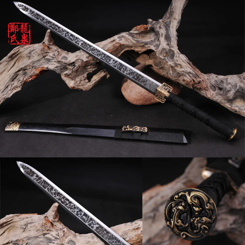 Cold Steel Chinese Medieval Sword, Short Blade, Forge Etching, Zombie Pattern, Metal Craft, Home Decoration, Ornament
Cold Steel Chinese Medieval Sword, Short Blade, Forge Etching, Zombie Pattern, Metal Craft, Home Decoration, Ornament