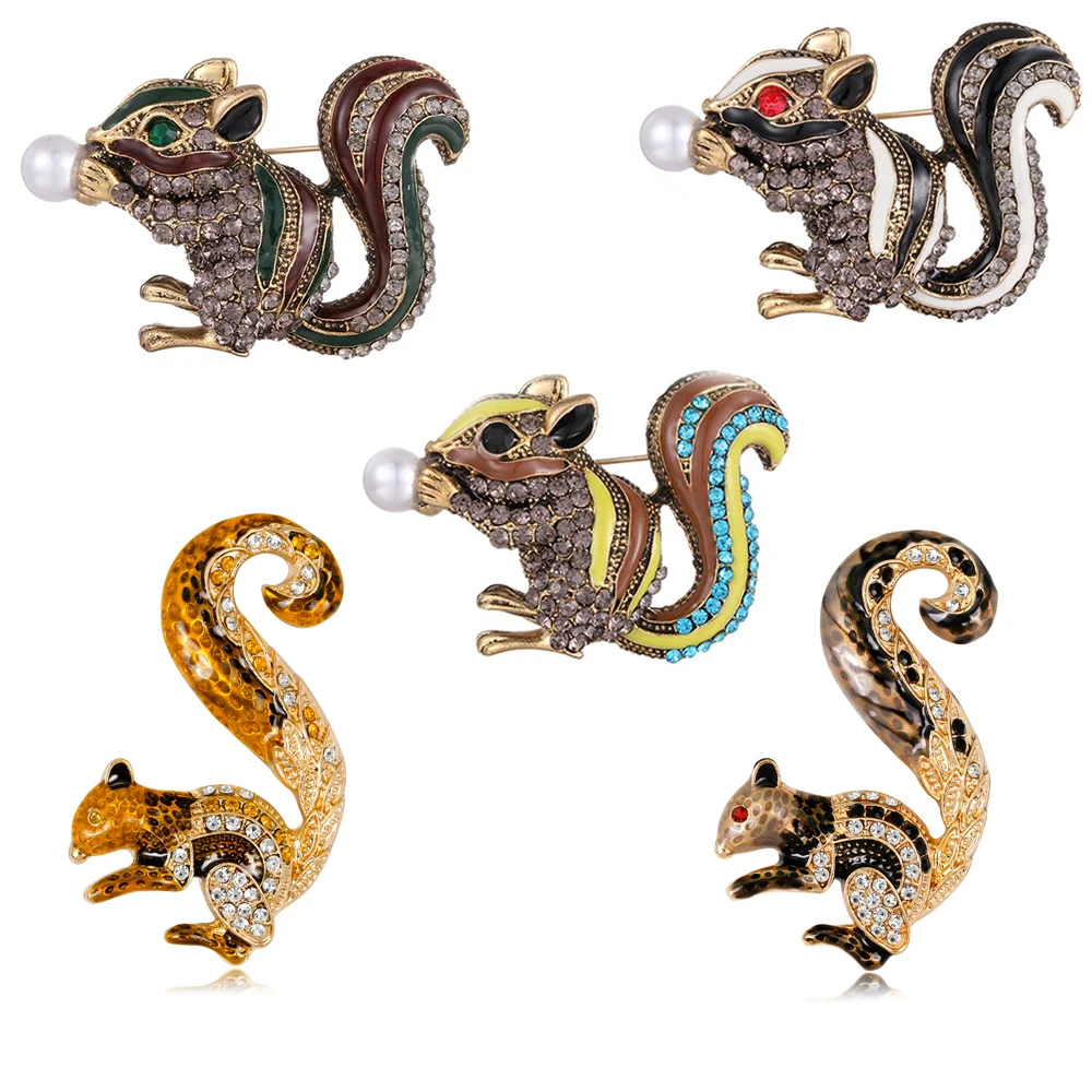 Colorful Enamel Cartoon Lovely Squirrel Rhinestone Crystal Animal Brooch Pin
Colorful Enamel Cartoon Lovely Squirrel Rhinestone Crystal Animal Brooch Pin