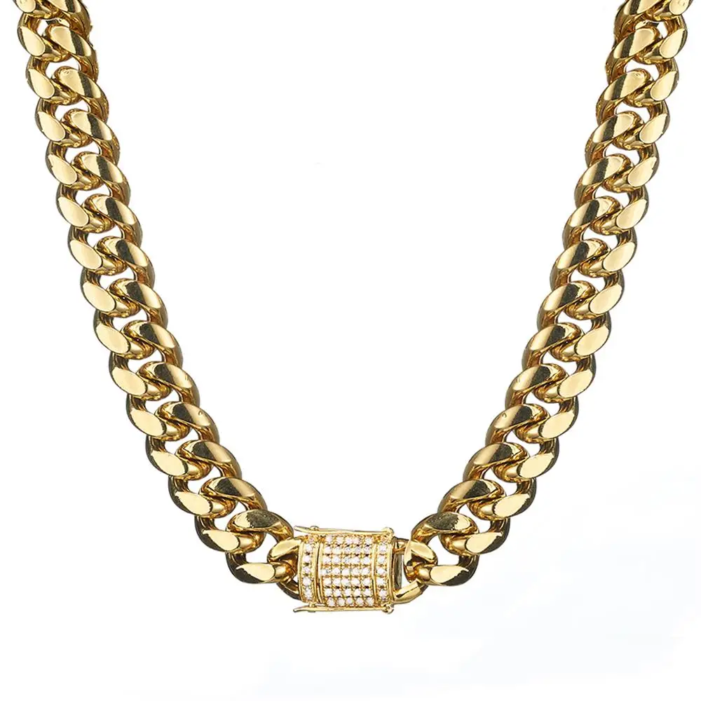 16mm Wide Heavy Gold Color Stainless Steel Charm Miami Chain Curb Cuban Link Cool Men Necklace Male Party Birthday Jewelry
16mm Wide Heavy Gold Color Stainless Steel Charm Miami Chain Curb Cuban Link Cool Men Necklace Male Party Birthday Jewelry