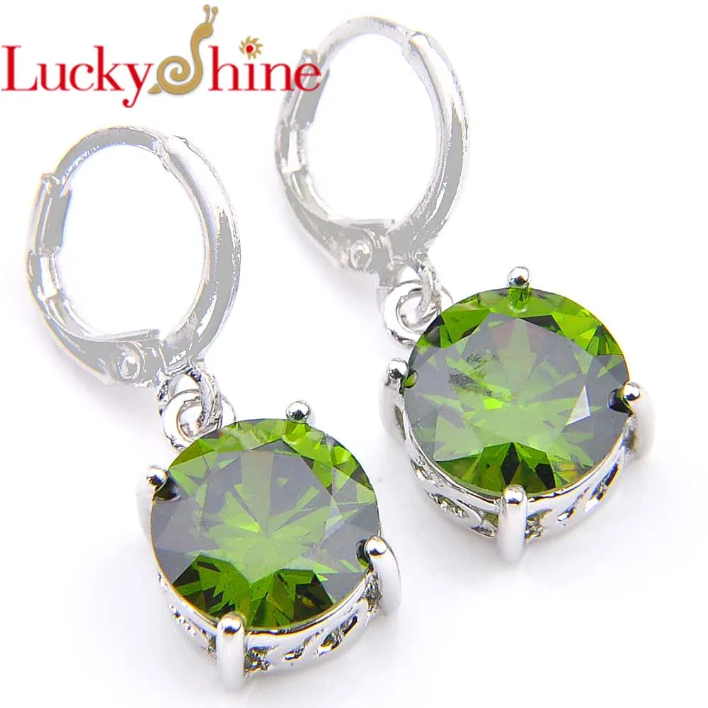 Luckyshine Round Olive Peridot Crystal Cubic Zirconia Silver Wedding Dangle Earrings Russia USA Australia Earrings Free Shipping
Luckyshine Round Olive Peridot Crystal Cubic Zirconia Silver Wedding Dangle Earrings Russia USA Australia Earrings Free Shipping