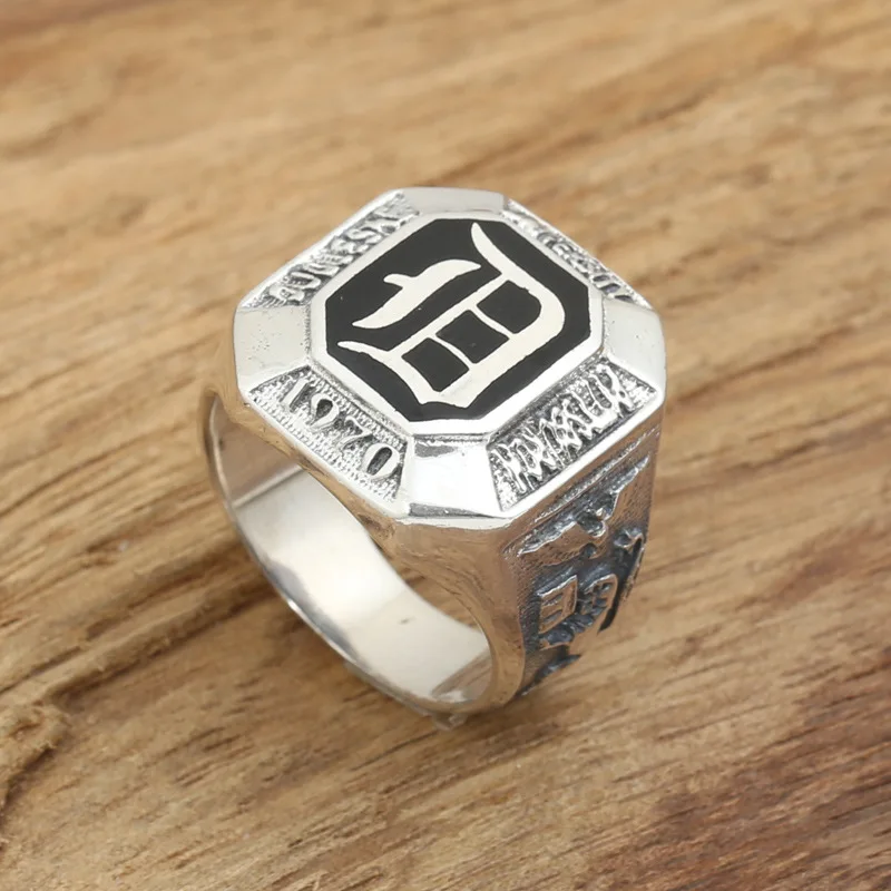 100%925sterling silver jewelry handmade silver rings S925 retro male vampire diaries D ring
100%925sterling silver jewelry handmade silver rings S925 retro male vampire diaries D ring