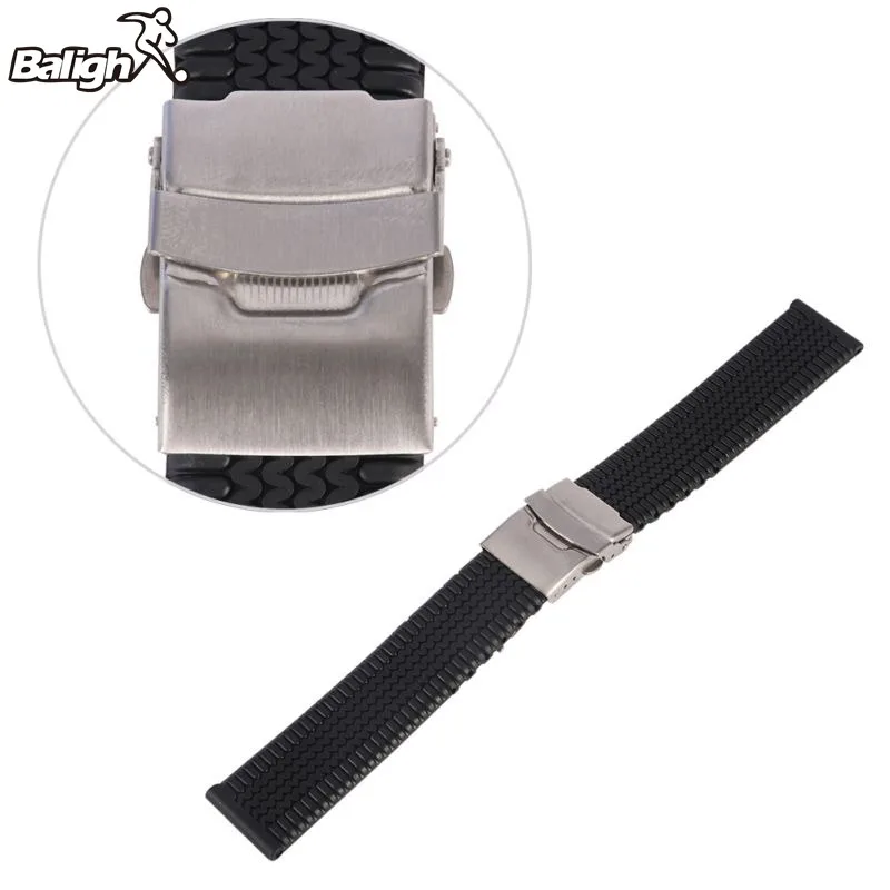 Newest Fashion Watch Band 20 22 24mm Silicone Rubber Watch Strap Band Deployment Buckle
Newest Fashion Watch Band 20 22 24mm Silicone Rubber Watch Strap Band Deployment Buckle