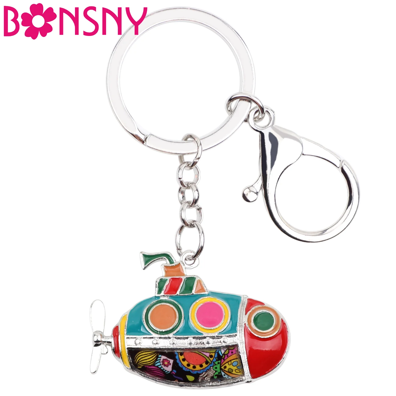 Bonsny Enamel Alloy Submarine Key Chain Key Ring Handbag Bag Charm Keychain Souvenir New Fashion Ocean Jewelry For Women
Bonsny Enamel Alloy Submarine Key Chain Key Ring Handbag Bag Charm Keychain Souvenir New Fashion Ocean Jewelry For Women
