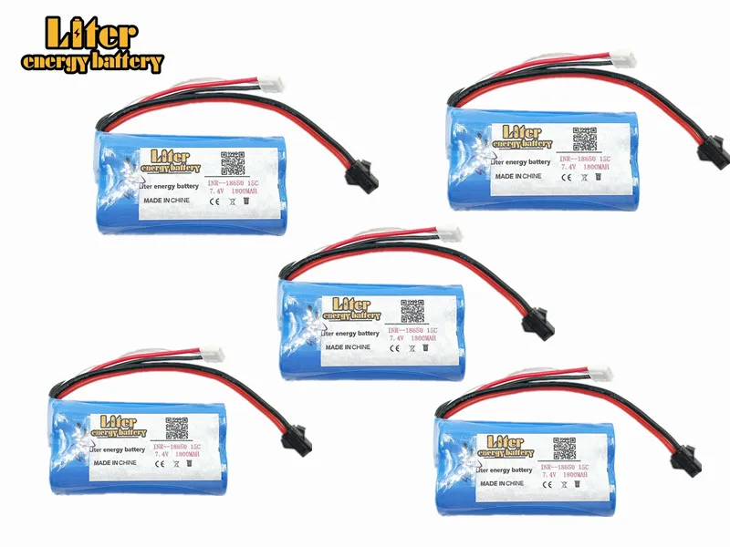 5pcs 7.4V 1800mAh Lipo battery For Udi U12A Syma S033g Q1 Tianke H100 7.4 Lipo Battery 18650 7.4 V 1800mah 15C SM Plug
5pcs 7.4V 1800mAh Lipo battery For Udi U12A Syma S033g Q1 Tianke H100 7.4 Lipo Battery 18650 7.4 V 1800mah 15C SM Plug