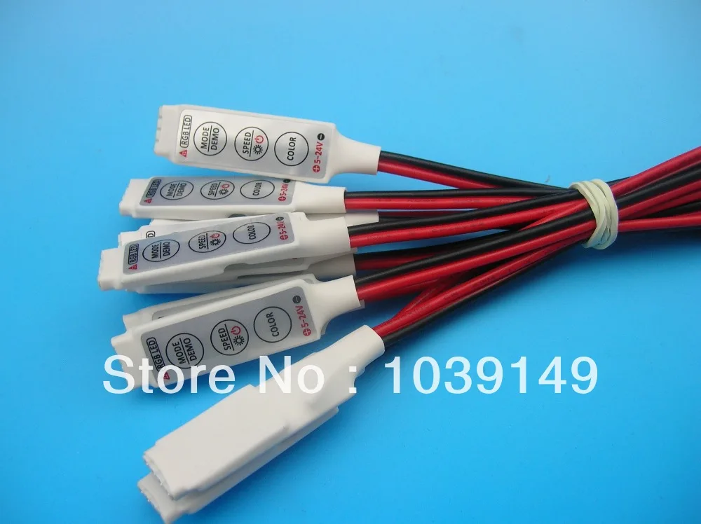 R101 Mini 3-Key LED RGB Controller;Mini RGB LED Controller for 5050 RGB LED Strips;3x4A;144W@12V,288W@24V;DC5~24V;Rohs Compliant
R101 Mini 3-Key LED RGB Controller;Mini RGB LED Controller for 5050 RGB LED Strips;3x4A;144W@12V,288W@24V;DC5~24V;Rohs Compliant