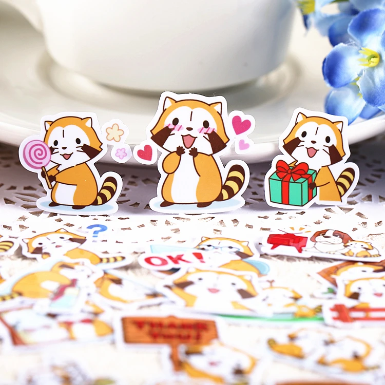 40pcs Self-adhesive Cute Waterproof Cartoon Small Raccoon Scrapbooking Stickers
40pcs Self-adhesive Cute Waterproof Cartoon Small Raccoon Scrapbooking Stickers