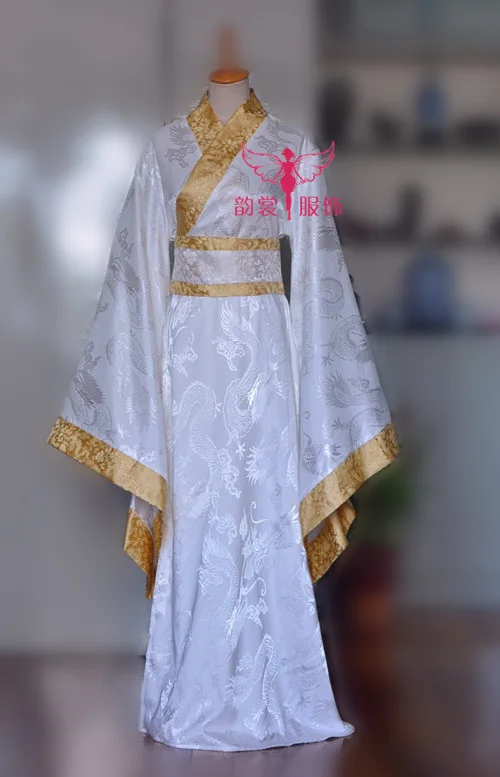 Inner Male Costume w/o Over Robe Hanfu Photography White Satin with Hidden Dragon Men's Costume Many Design Wide Sleeve
Inner Male Costume w/o Over Robe Hanfu Photography White Satin with Hidden Dragon Men's Costume Many Design Wide Sleeve