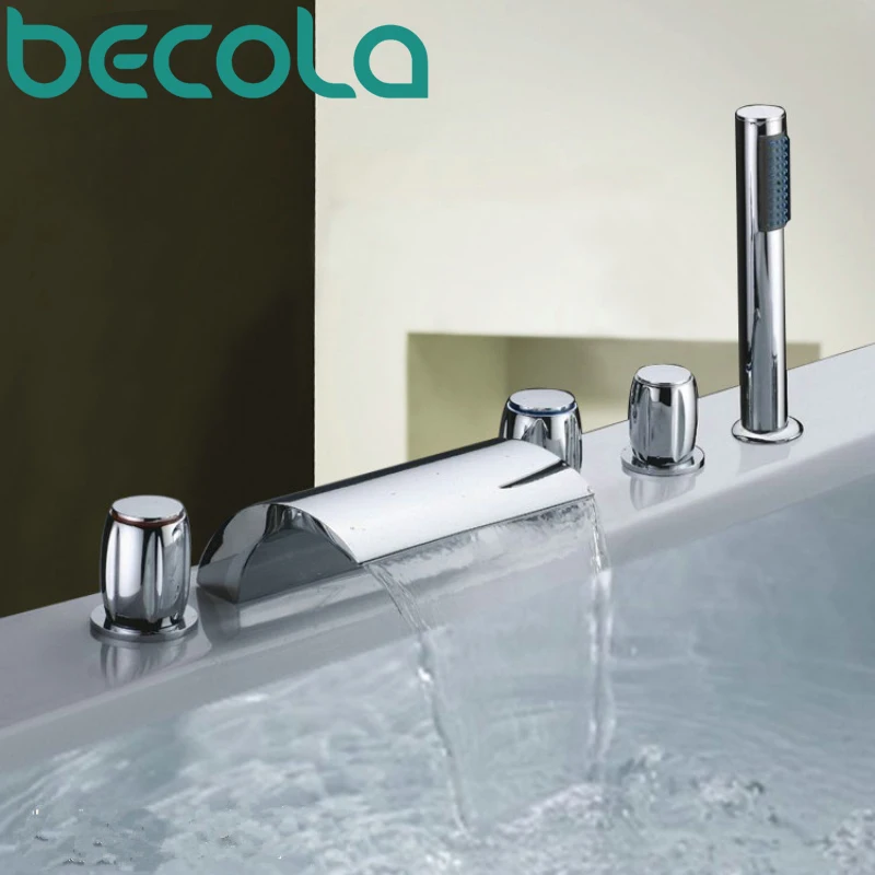 Free Shipping Luxury Waterfall Bathtub Faucet Bathroom Bath Tub Mixer Tap With Hand 5 Pieces Set Bathtub Basin Faucet LT-203
Free Shipping Luxury Waterfall Bathtub Faucet Bathroom Bath Tub Mixer Tap With Hand 5 Pieces Set Bathtub Basin Faucet LT-203