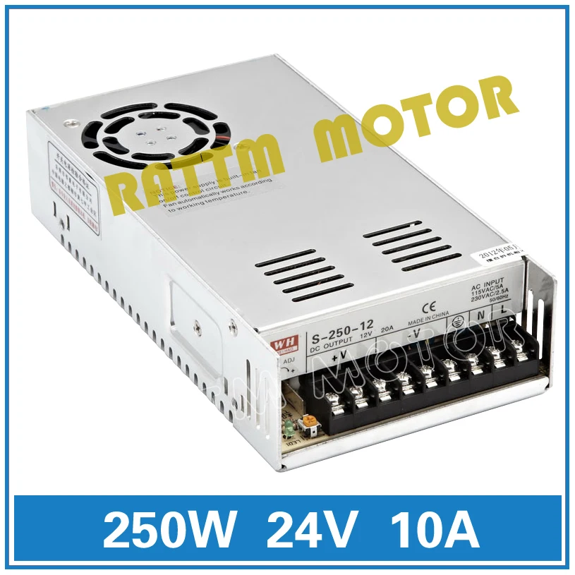 250W DC Switch Power Supply AC to DC 24V 12V/ 24V/ 36V/ 48V DC power CNC Router Single Output
250W DC Switch Power Supply AC to DC 24V 12V/ 24V/ 36V/ 48V DC power CNC Router Single Output