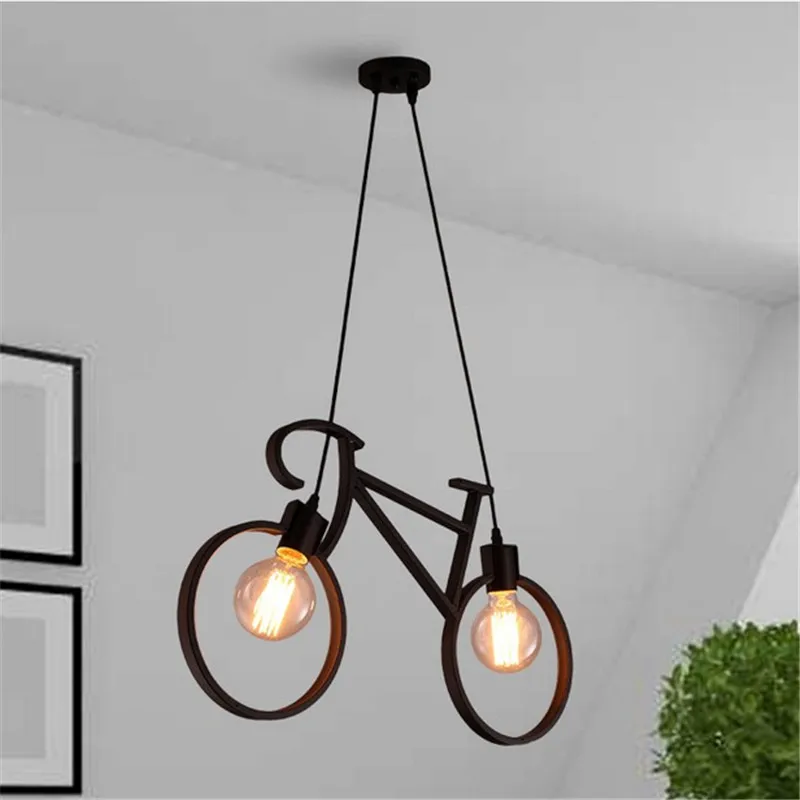 Retro Loft E27 Led Bulb Light Bicycle Shape Pendant Light Vintage Bike Droplight Indoor Lighting Fixture for home decoration
Retro Loft E27 Led Bulb Light Bicycle Shape Pendant Light Vintage Bike Droplight Indoor Lighting Fixture for home decoration