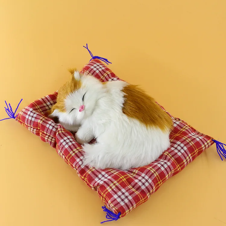 polyethylene&fur sounds miaow white&yellow sleeping cat model with mat about 12x9cm handicraft home decoration gift b1607
polyethylene&fur sounds miaow white&yellow sleeping cat model with mat about 12x9cm handicraft home decoration gift b1607