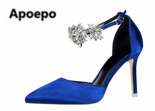 Newest brand 2022 newest summer pumps blue pink sandal crystal decor pumps ankle strap shallow pointed toe high heels shoe 9.5cm
Newest brand 2022 newest summer pumps blue pink sandal crystal decor pumps ankle strap shallow pointed toe high heels shoe 9.5cm