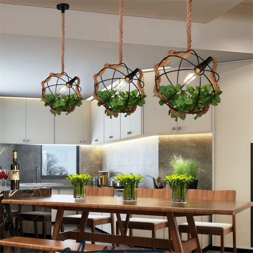Vintage Hemp Rope Iron Pendant Lights Restaurant Loft Plant Bar Decorative Hanging Lamps Clothing Store Living Room E27 Lighting
Vintage Hemp Rope Iron Pendant Lights Restaurant Loft Plant Bar Decorative Hanging Lamps Clothing Store Living Room E27 Lighting