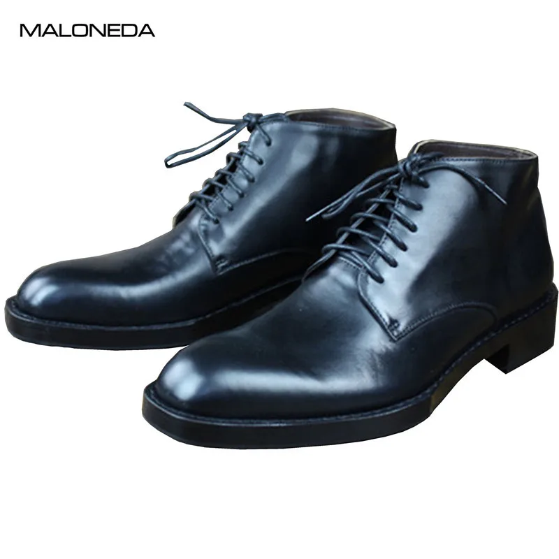 MALONEDE Bespoke Black Goodyear Handmade Ankle Boots Genuine Cow Leather Sole for Male Formal Dress Footwear
MALONEDE Bespoke Black Goodyear Handmade Ankle Boots Genuine Cow Leather Sole for Male Formal Dress Footwear