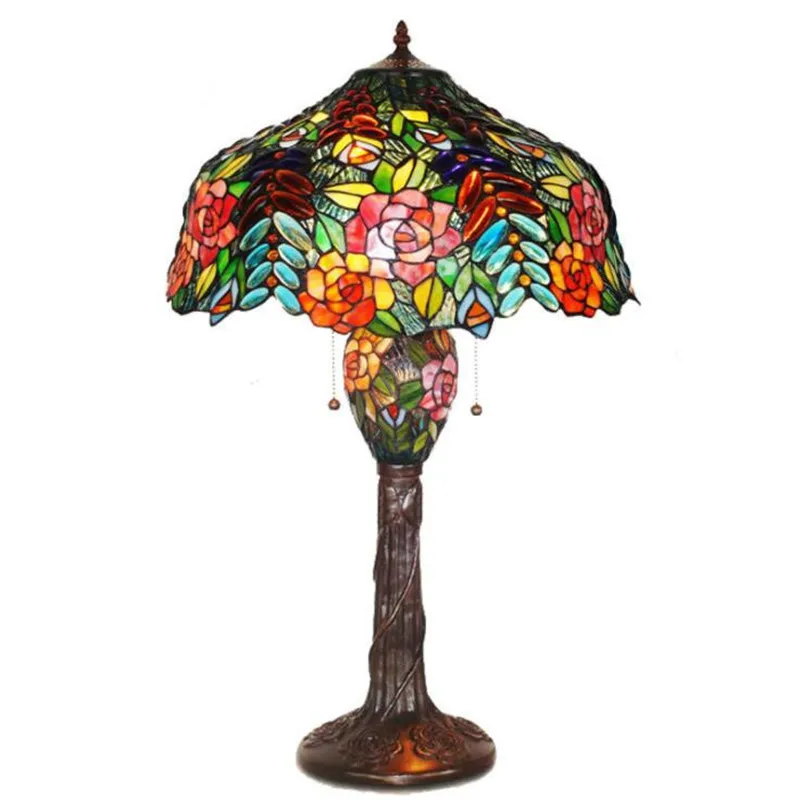 Vintage Luxurious Tiffany Colorful Glass Flowers Table Lamp for Foyer Bed Room Apartment Glass Lighting Fixture Dia 43cm 1112
Vintage Luxurious Tiffany Colorful Glass Flowers Table Lamp for Foyer Bed Room Apartment Glass Lighting Fixture Dia 43cm 1112