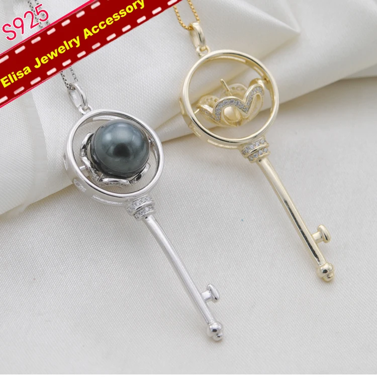 Keys Pendant Settings S925 Sterling Silver Pendant Findings Women DIY Pearl Jewelry Accessory Silver&Gold Color 3Pcs/Lot
Keys Pendant Settings S925 Sterling Silver Pendant Findings Women DIY Pearl Jewelry Accessory Silver&Gold Color 3Pcs/Lot