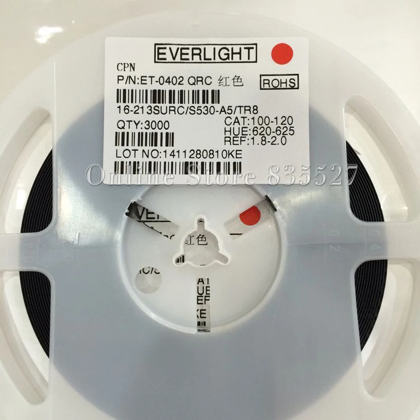 100 шт./лот LED 0402 / 1005 SMD световые бусины супер яркий красный светодиод светоизлучающий диод
100 шт./лот LED 0402 / 1005 SMD световые бусины супер яркий красный светодиод светоизлучающий диод