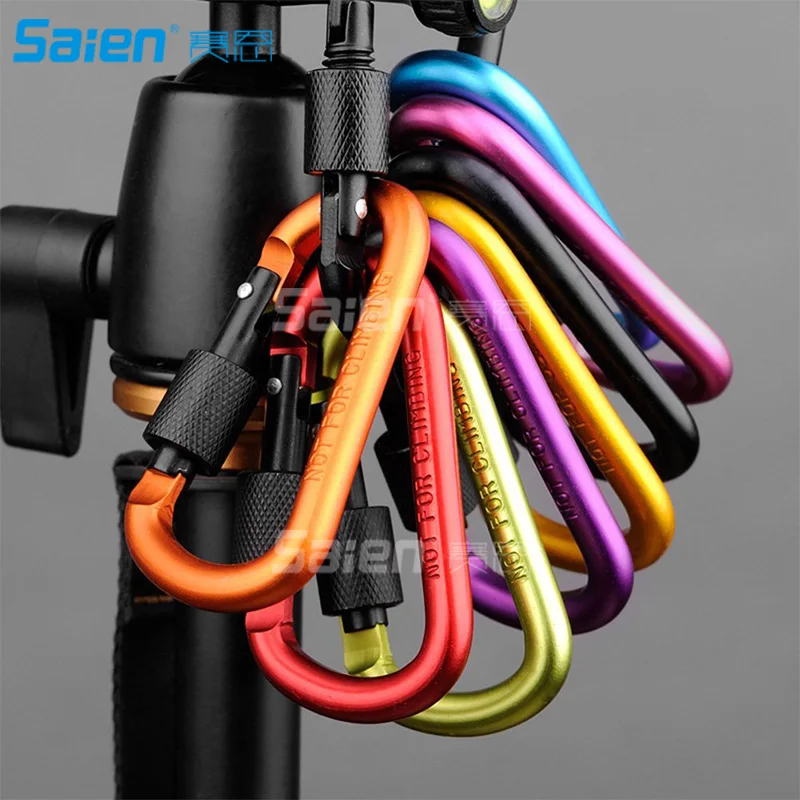 8CM Aluminum D-ring Locking Carabiner Keychain Backpack Nuts Clip Lock Carabiner Hook Outdoor Camping Equipment with lock
8CM Aluminum D-ring Locking Carabiner Keychain Backpack Nuts Clip Lock Carabiner Hook Outdoor Camping Equipment with lock