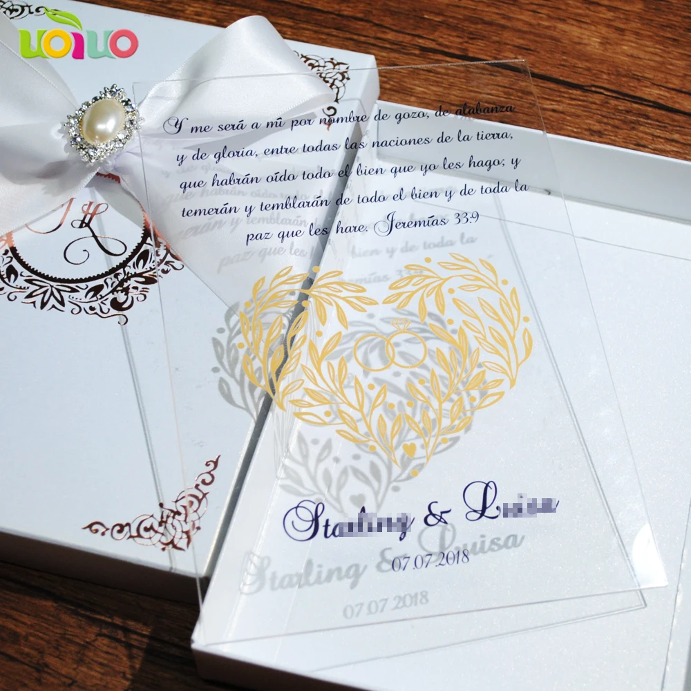 Traditional laser cut gold acrylic invitation card personalize size lace invitation card model made in china
Traditional laser cut gold acrylic invitation card personalize size lace invitation card model made in china